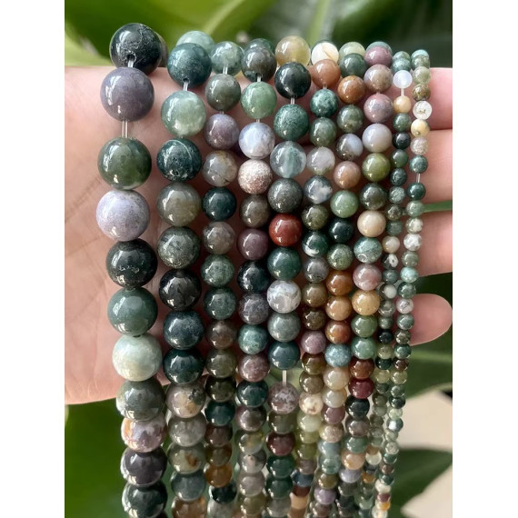 Natural Agate Spacer Beads from India 6mm 61ct