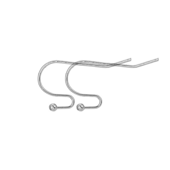 Ball End .925 Silver Plated Earring Hooks 10pk