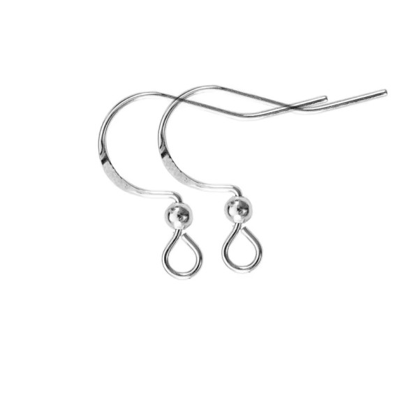 Loop End .925 Silver Plated Earring Hooks 10pk