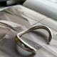 Trendy Arc Design .925 Sterling Silver Ladies Cuff Bangle