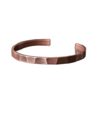 Pure Copper Carved Cuff Bracelet, Unisex Bangle, Adjustable 15-18cm