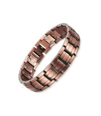 Pure Copper Magnetic Link Chain Bracelet, Unisex, Pain Relief Therapy