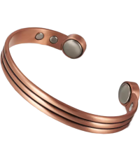 Vintage Pure Copper Magnetic Healing Bracelet, Adjustable Cuff Style with 9 Magnets