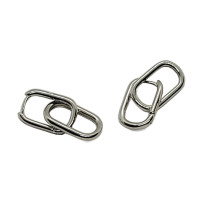 Sterling Silver Chain Link Drop Earrings .925 Silver