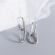 Sterling Silver Chain Link Drop Earrings .925 Silver