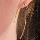 Minimalist Curved Wishbone Drop Earrings, Gold-Tone, Geometric Design
