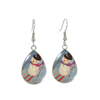 Snowman Teardrop Earrings