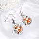 Cute Fox Illustration Teardrop Earrings