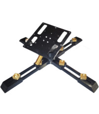 Tilting and Spinning Puzzle Turntable Platform for Jigsaw Puzzles and Board Games With Adjustable Legs Black and Gold