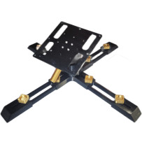 Tilting and Spinning Puzzle Turntable Platform for Jigsaw Puzzles and Board Games With Adjustable Legs Black and Gold