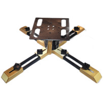 Tilting and Spinning Puzzle Turntable Platform for Jigsaw Puzzles and Board Games With Adjustable Legs Gold and Black