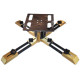 Tilting and Spinning Puzzle Turntable Platform for Jigsaw Puzzles and Board Games With Adjustable Legs Gold and Black