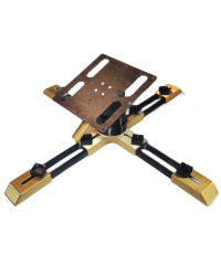 Tilting and Spinning Puzzle Turntable Platform for Jigsaw Puzzles and Board Games With Adjustable Legs Gold and Black