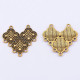 Tibetan Dangle Drop Connector Antique Gold & Silver 32mm 10ct