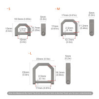 Large Titanium Horseshoe Buckle Keychain