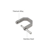 Small Titanium Horseshoe Buckle Keychain