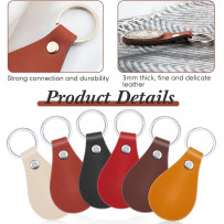 PU Leather Keychain Blanks 10ct
