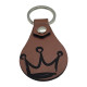 Leather Crown Keychain, 6 Colors, PU Material