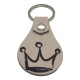 Leather Crown Keychain, 6 Colors, PU Material