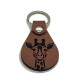 Leather Giraffe Keychain, 6 Colors, PU Material
