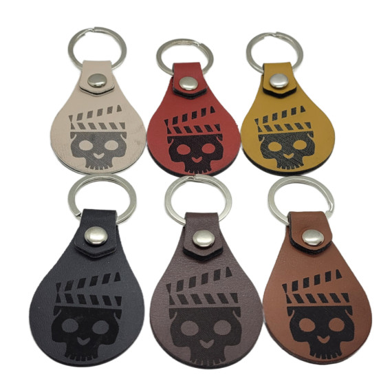 Leather Horror Movie Design Keychain, 6 Colors, Dual Sided Engraved, PU Material