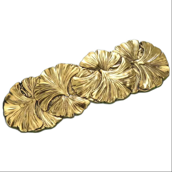 Vintage Gold Ginkgo Leaf Hair Barrette
