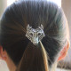 Viking Celtic Wolf Elastic Ponytail Headband Hair Tie Silver