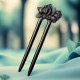 Handmade Wood Flower Styling Hair Pin Holder