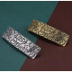 Vintage Style Hair Barrette Embossed Floral Pattern