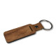 Rectangular Wood Keychain Blanks With Leather Strap 5pk